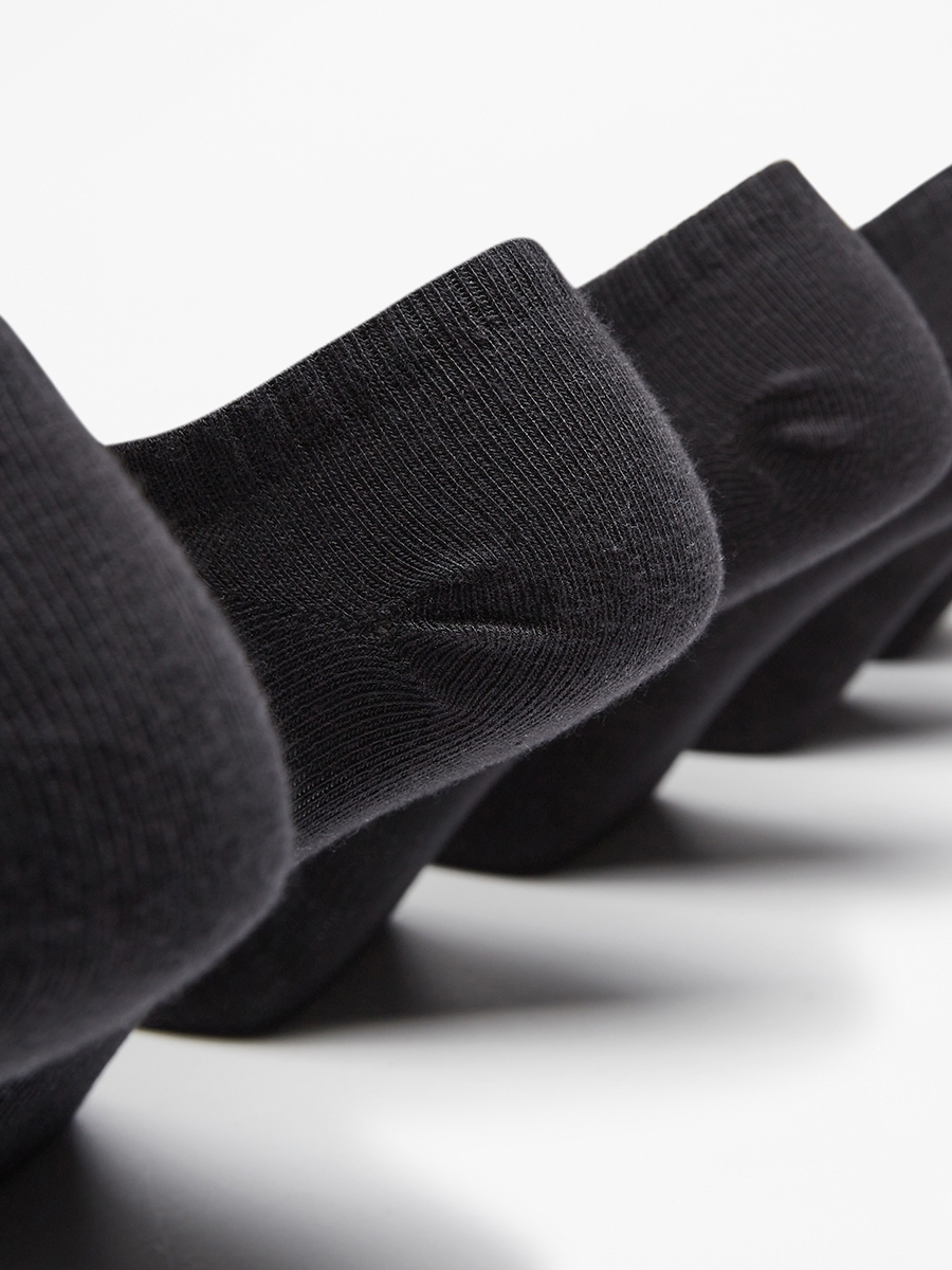 Set of 6 - Logo Detail Ankle Length Sports Socks
