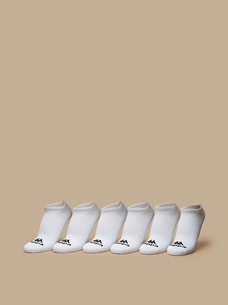 Set of 6 - Logo Detail Ankle Length Sports Socks