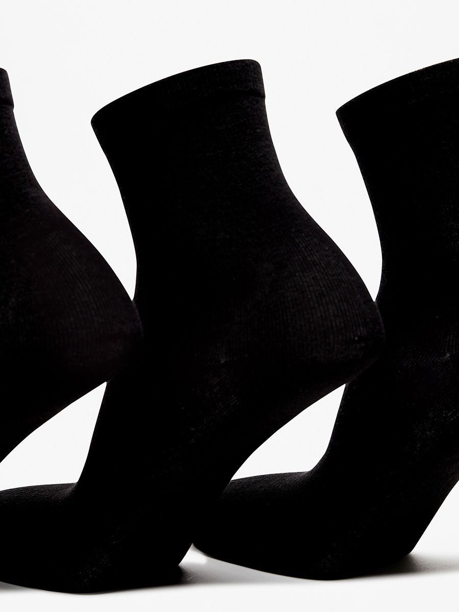 Set of 3 - Solid Ankle Length Socks