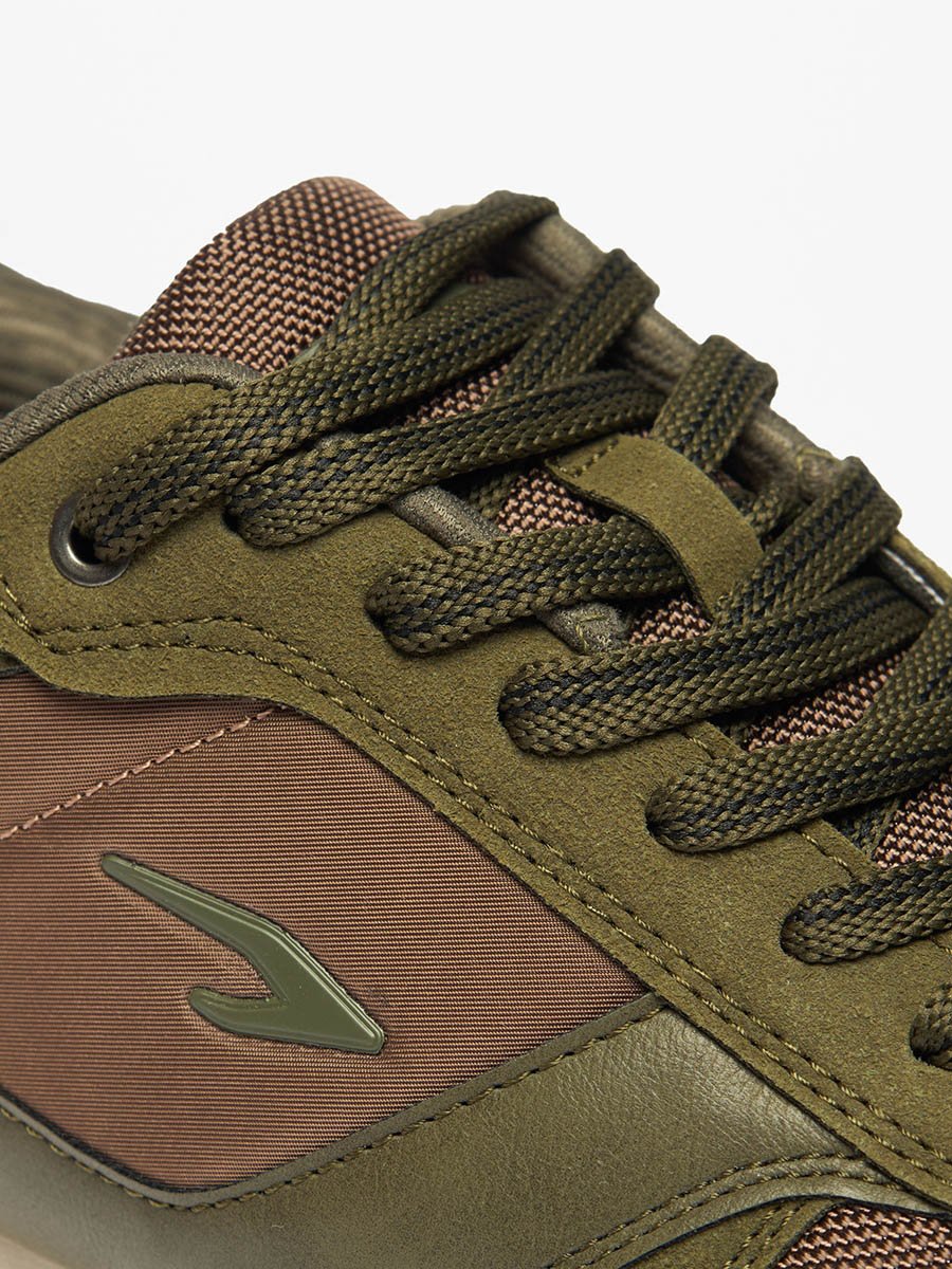 Colourblock Lace-Up Sports Shoes with Cushioning