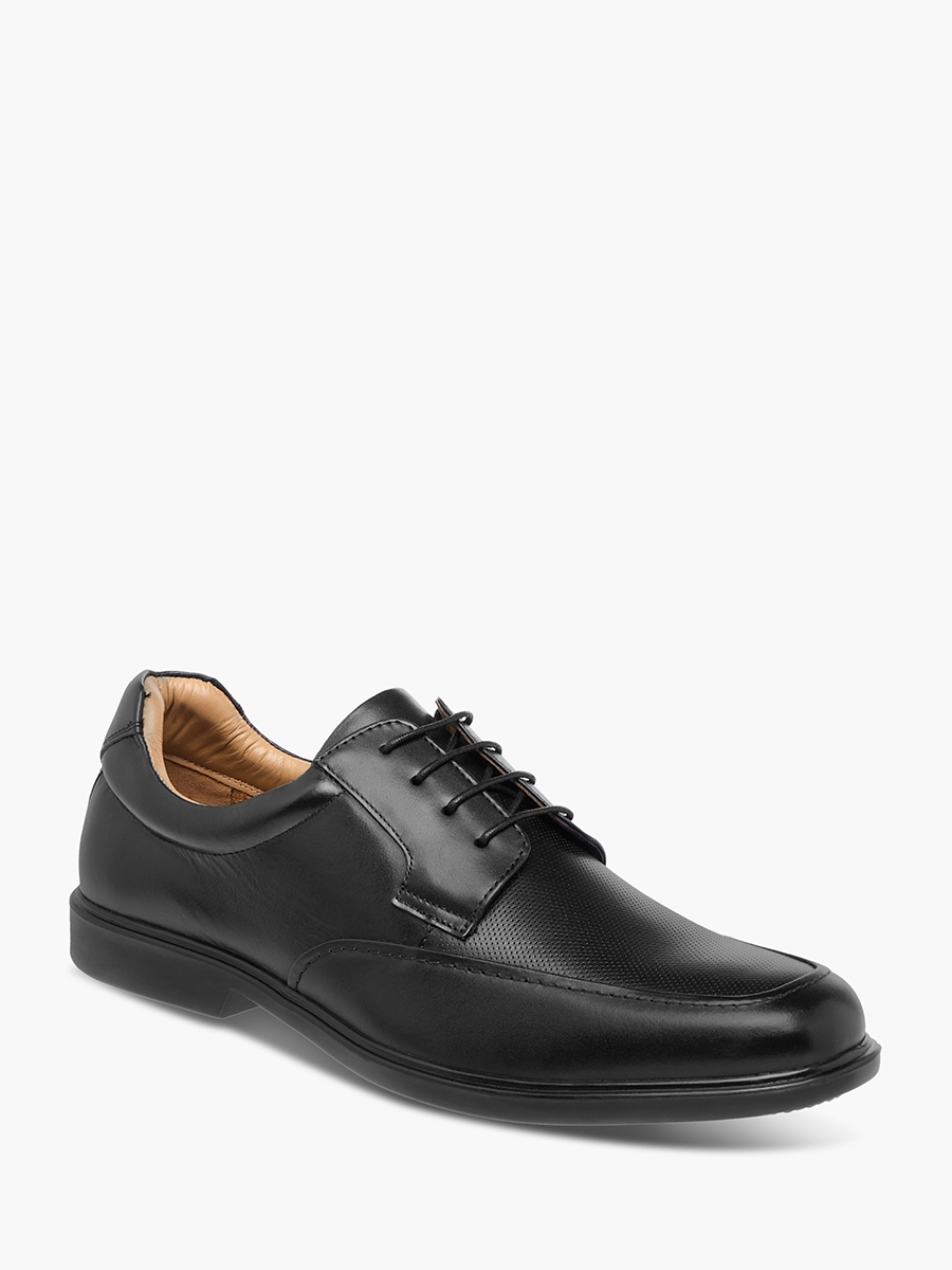 Textured Lace-Up Derby Shoes