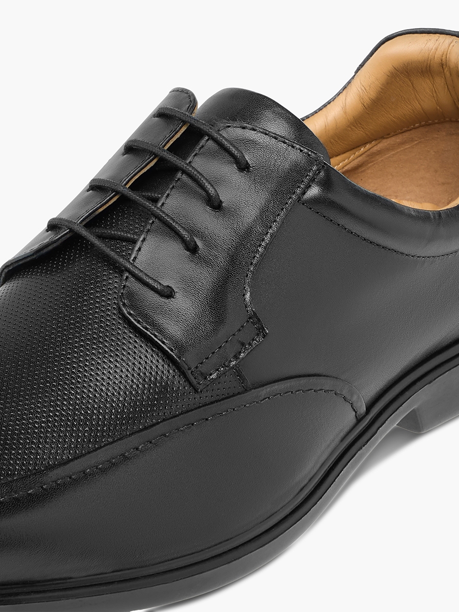 Textured Lace-Up Derby Shoes