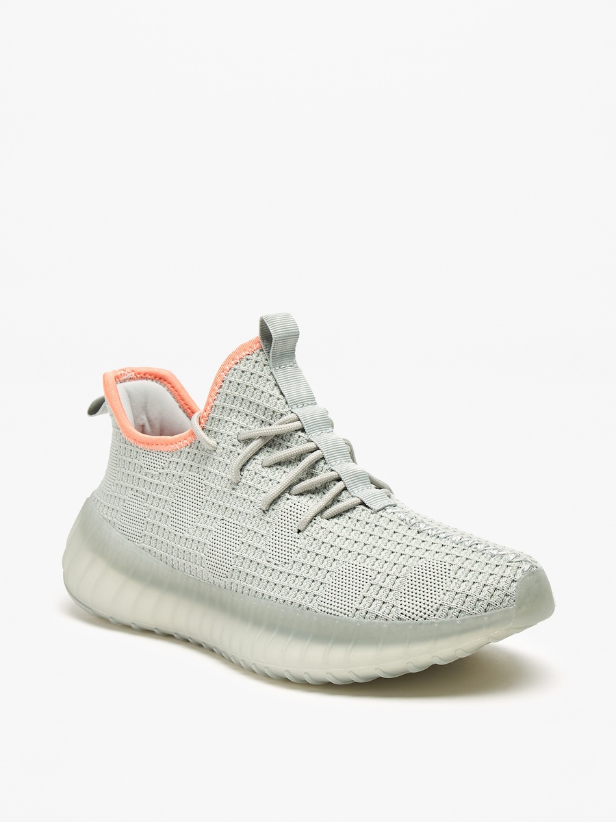 Mesh Walking Shoes with Lace-Up Closure