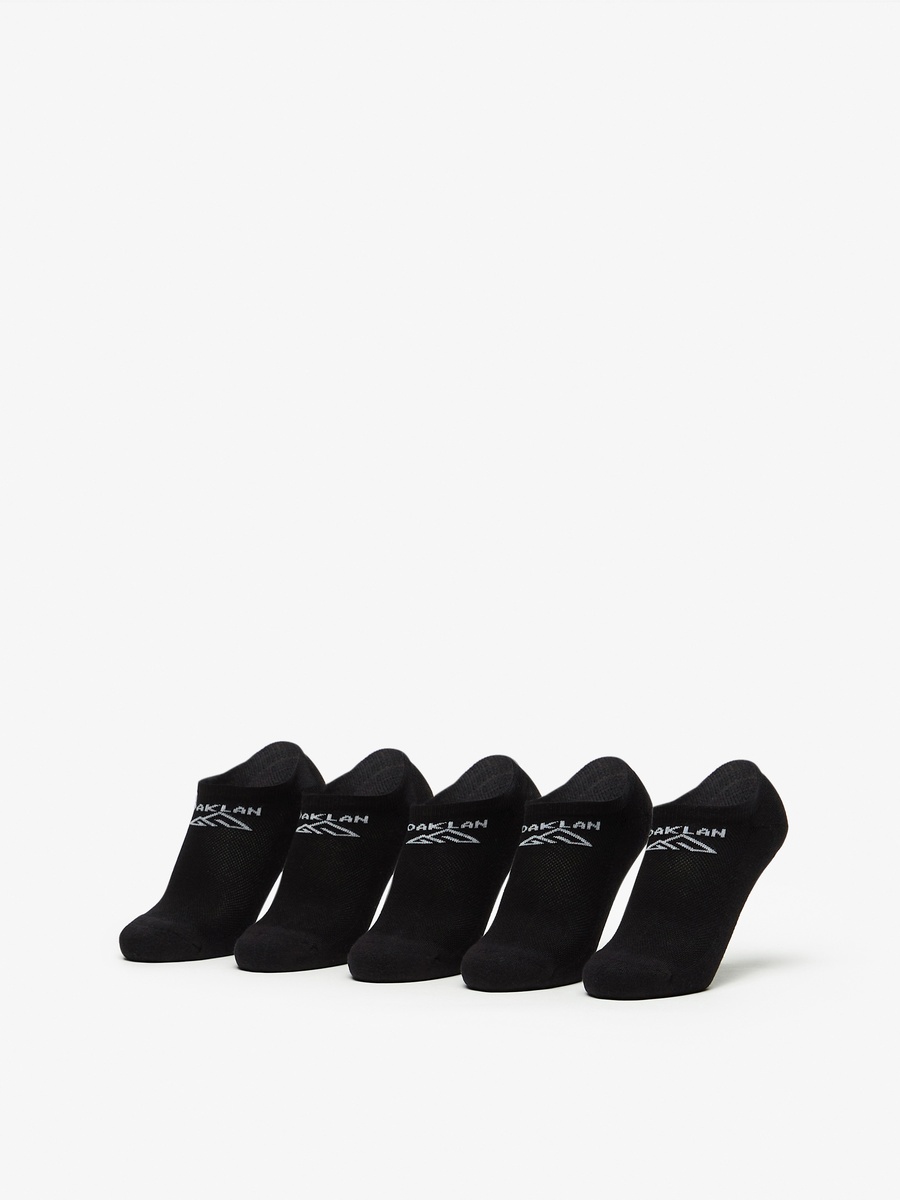 Set of 5 - Logo Print Ankle Length Sports Socks