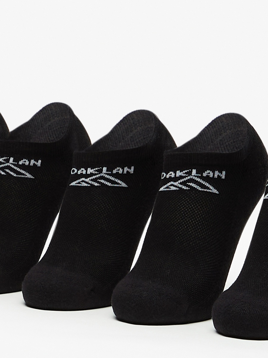 Set of 5 - Logo Print Ankle Length Sports Socks