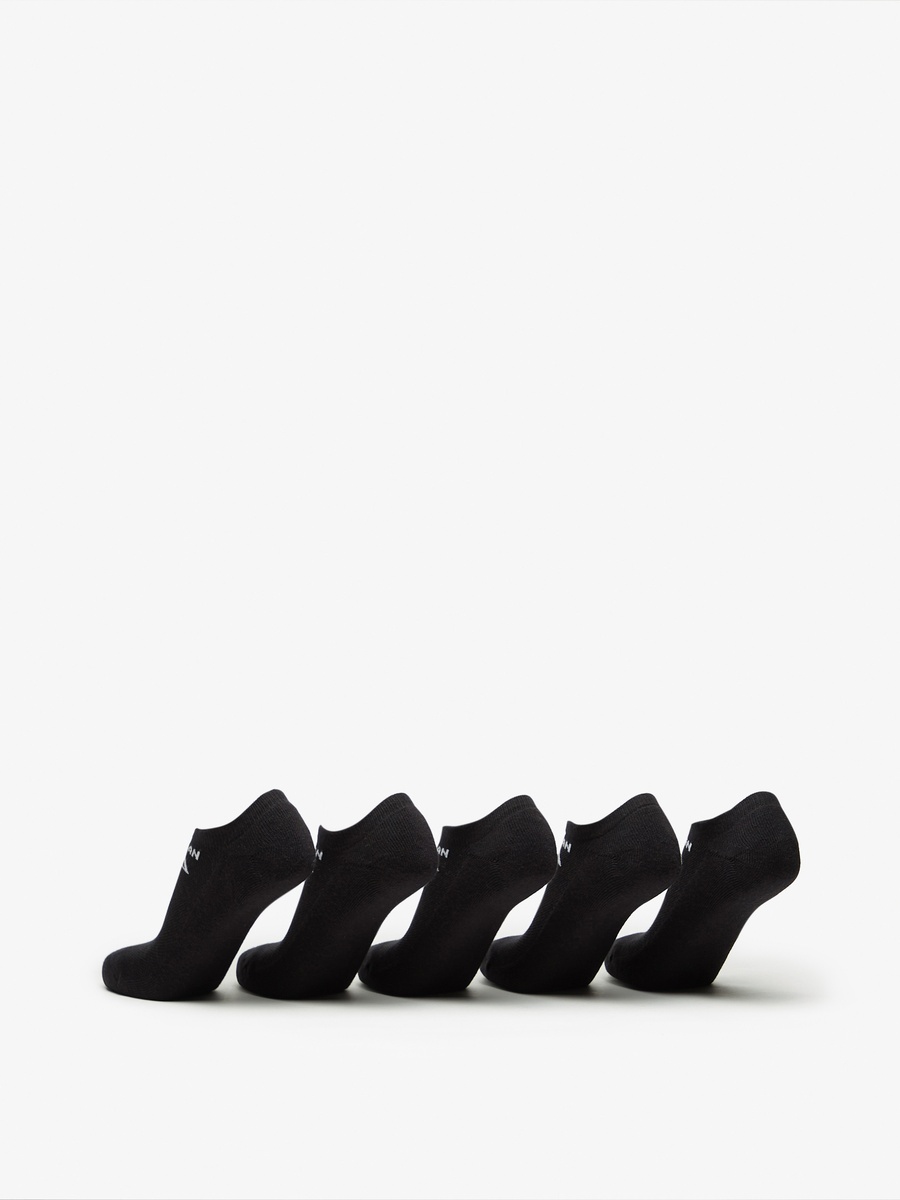 Set of 5 - Logo Print Ankle Length Sports Socks