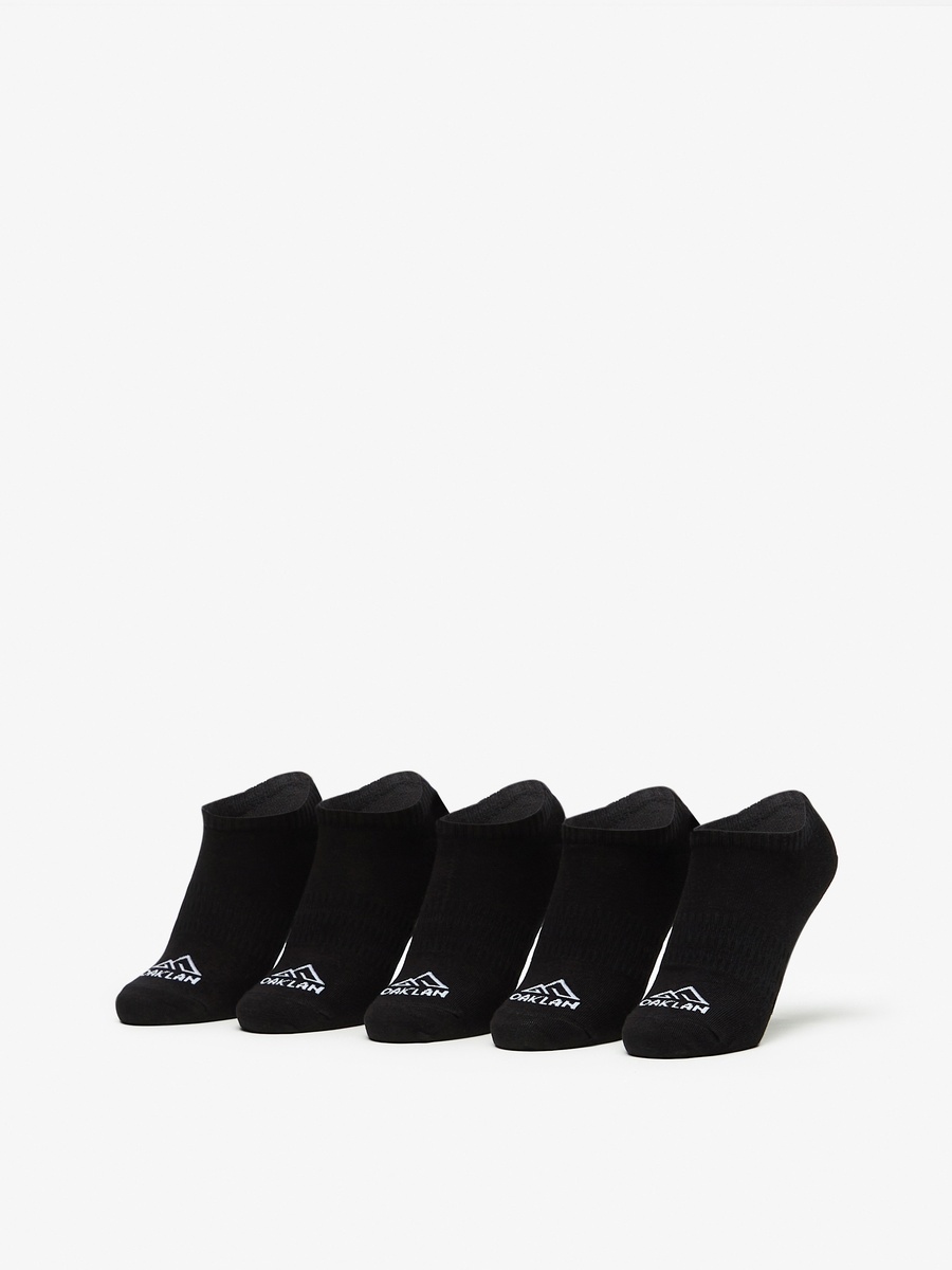 Set of 5 - Logo Print Ankle Length Sports Socks