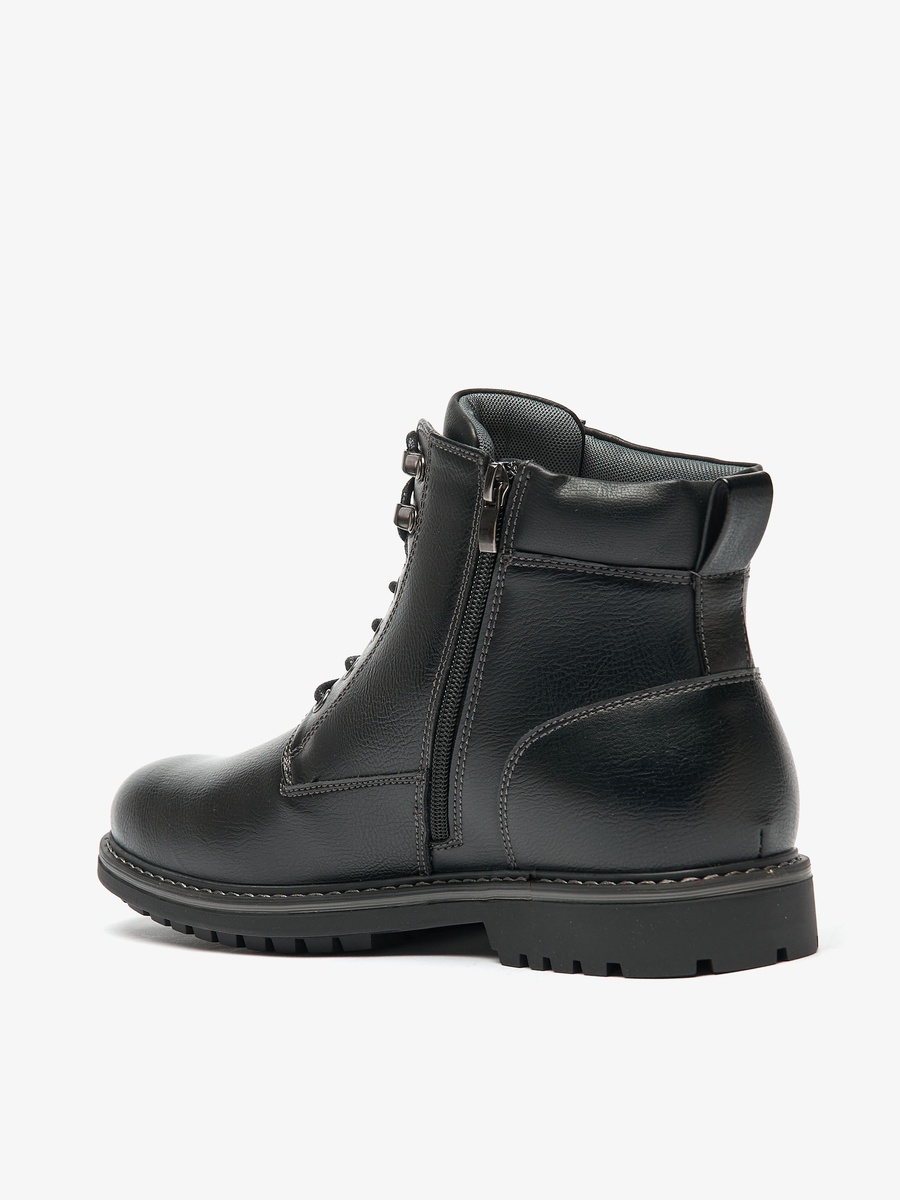 Textured Chukka Boots with Zip Closure