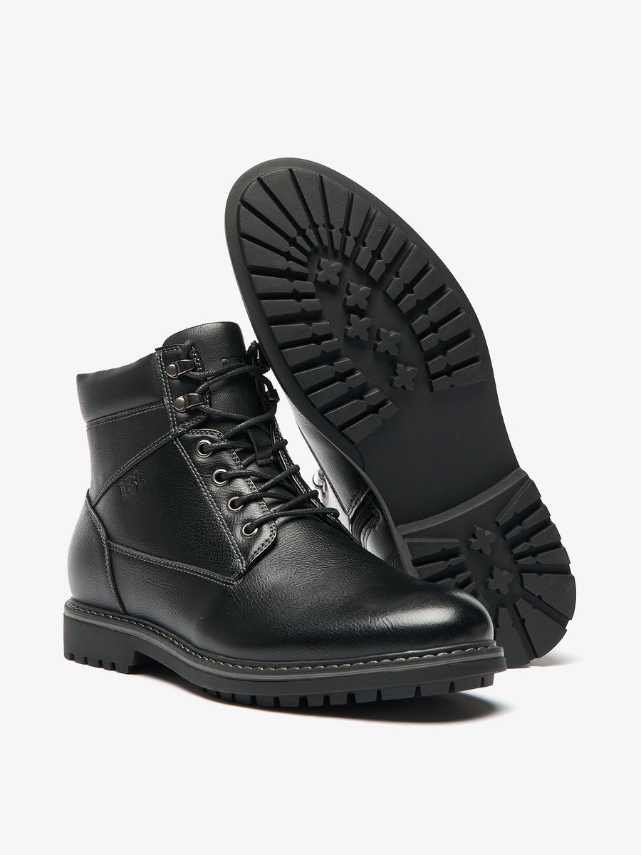 Textured Chukka Boots with Zip Closure