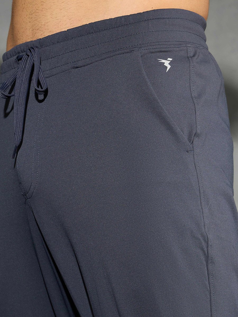 Solid Stretch Joggers with Drawstring