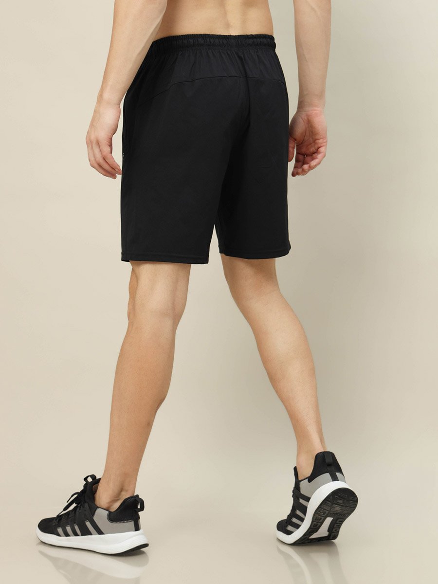 Men Black Performance Shorts