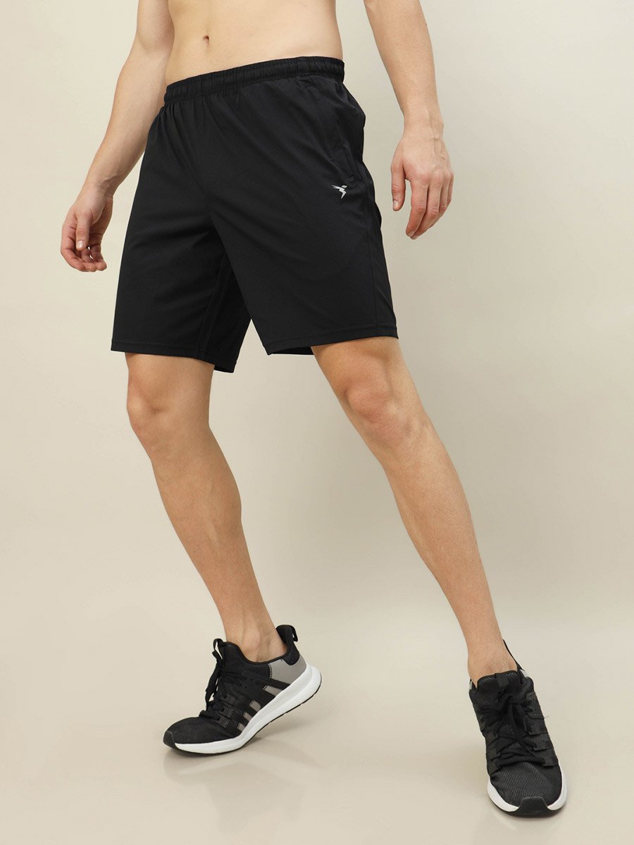 Men Black Performance Shorts