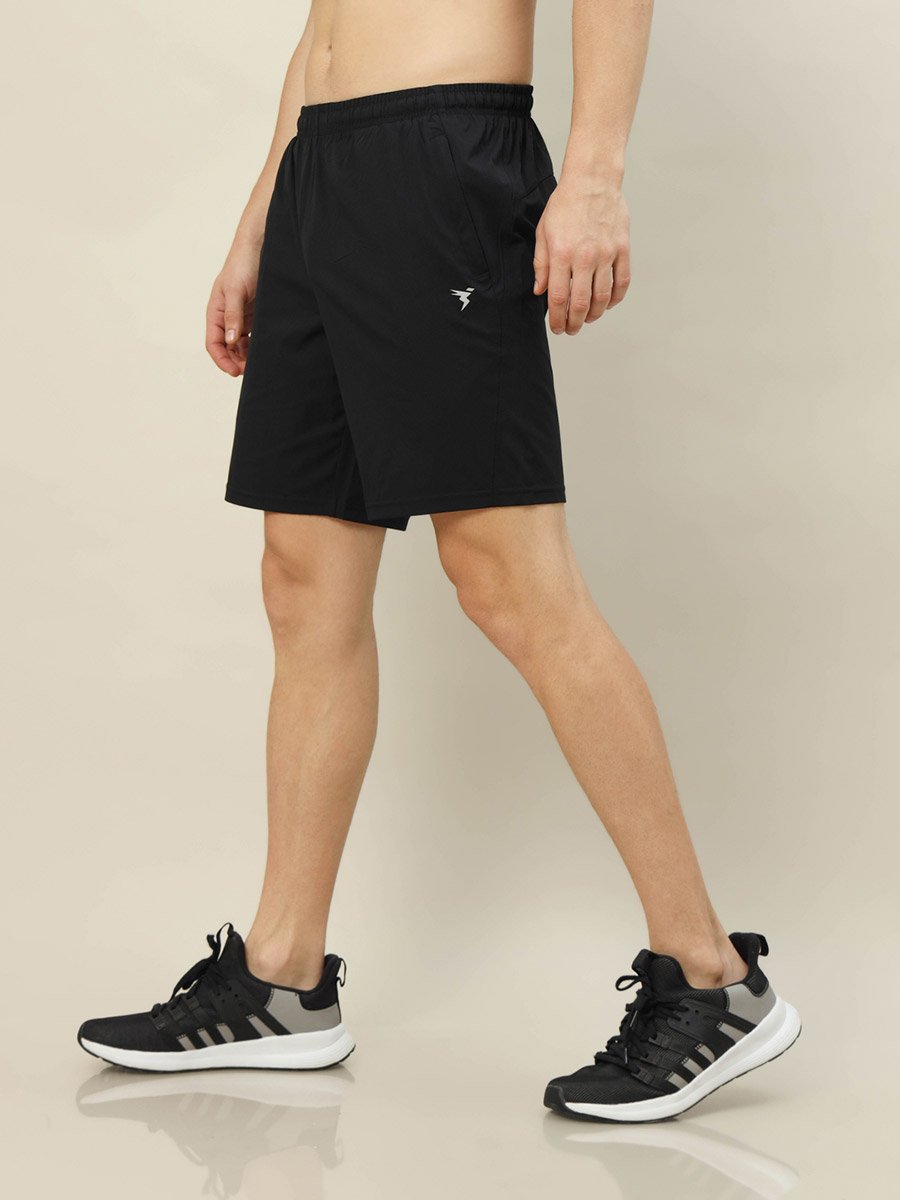 Men Black Performance Shorts
