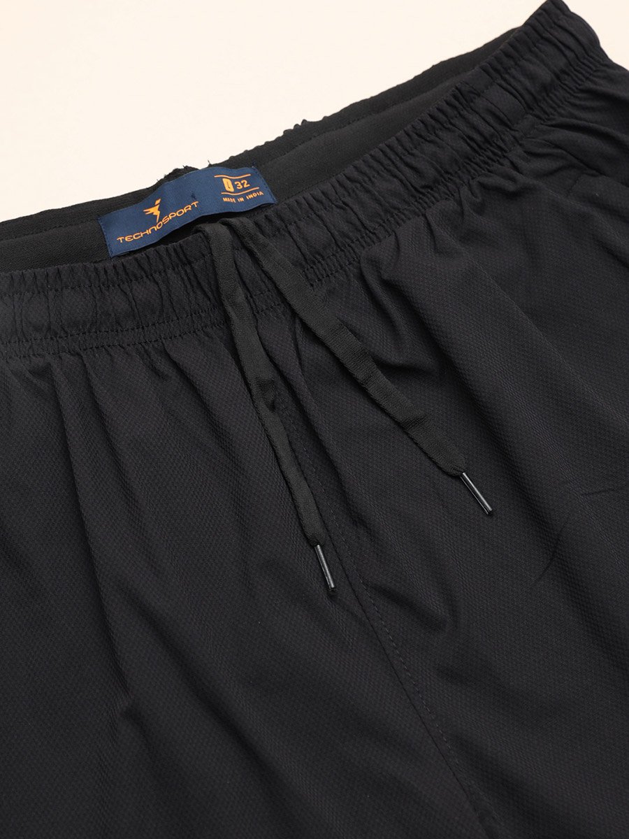 Men Black Performance Shorts