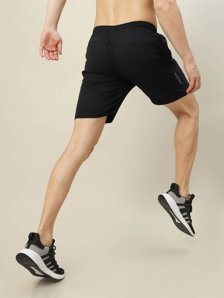 Men Black Performance Shorts