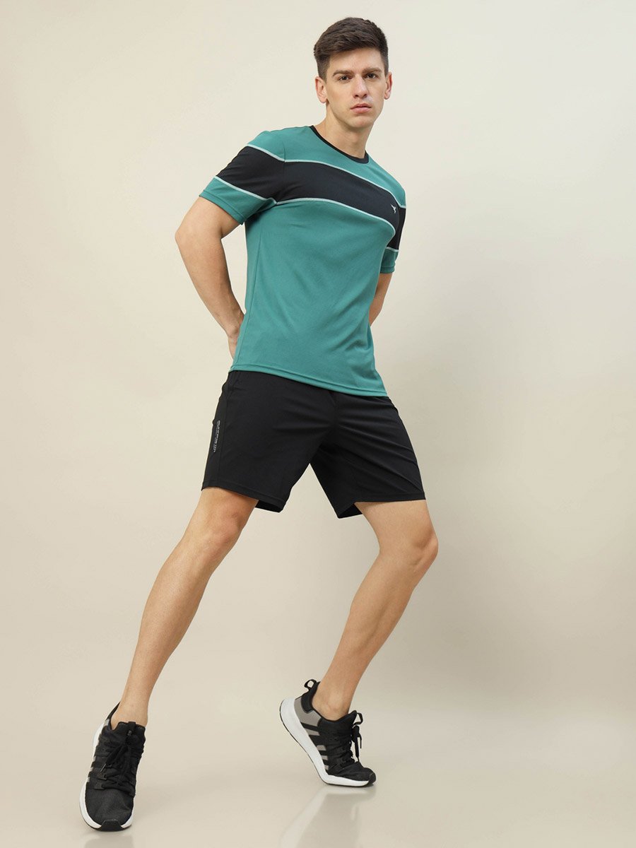 Men Black Performance Shorts