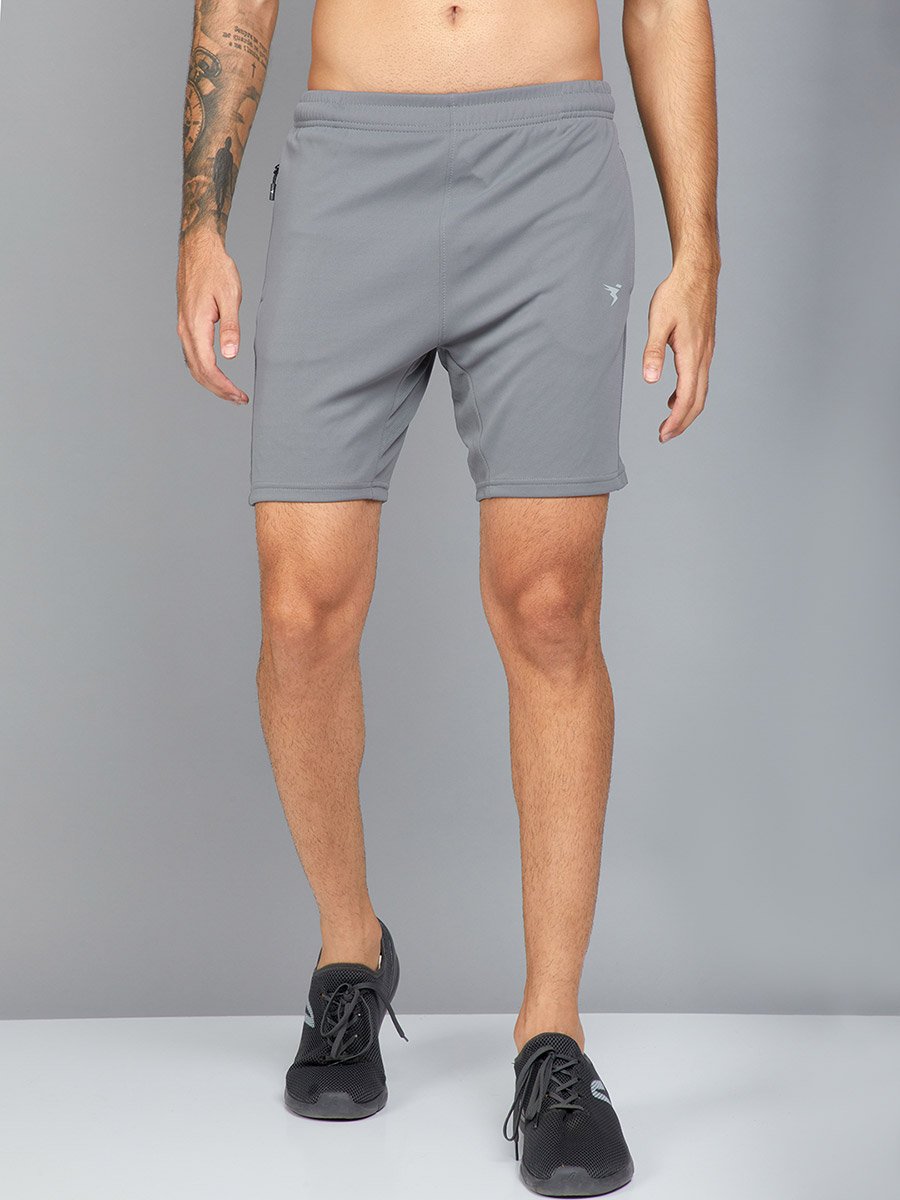 Solid Mid Rise Regular Fit Shorts
