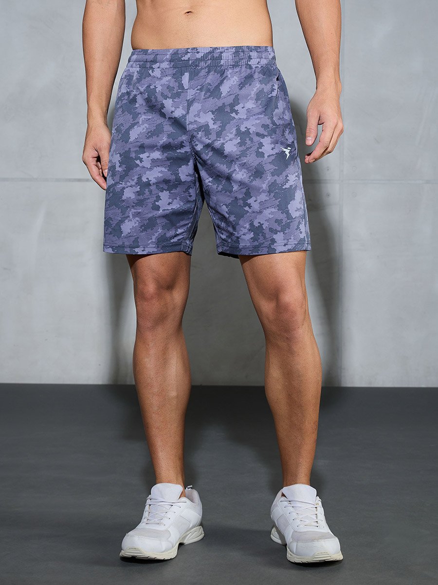 Solid 2-Way Stretch Camouflage Shorts