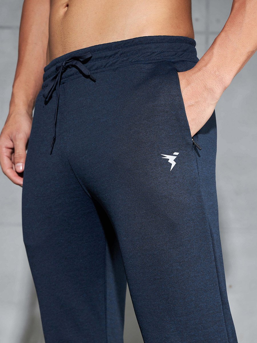 Solid Mid Rise Stretch Trackpants