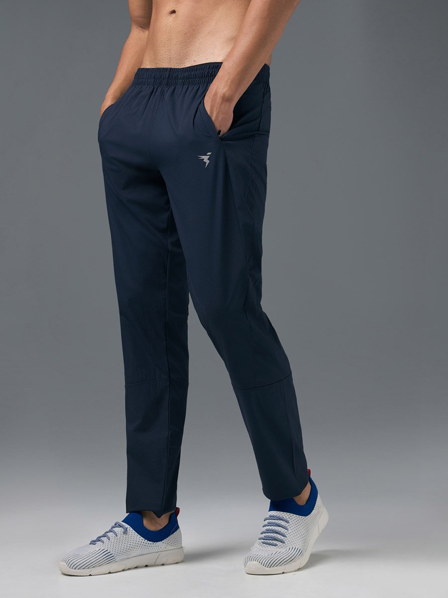 Men Solid Slim Fit Sports Track Pants