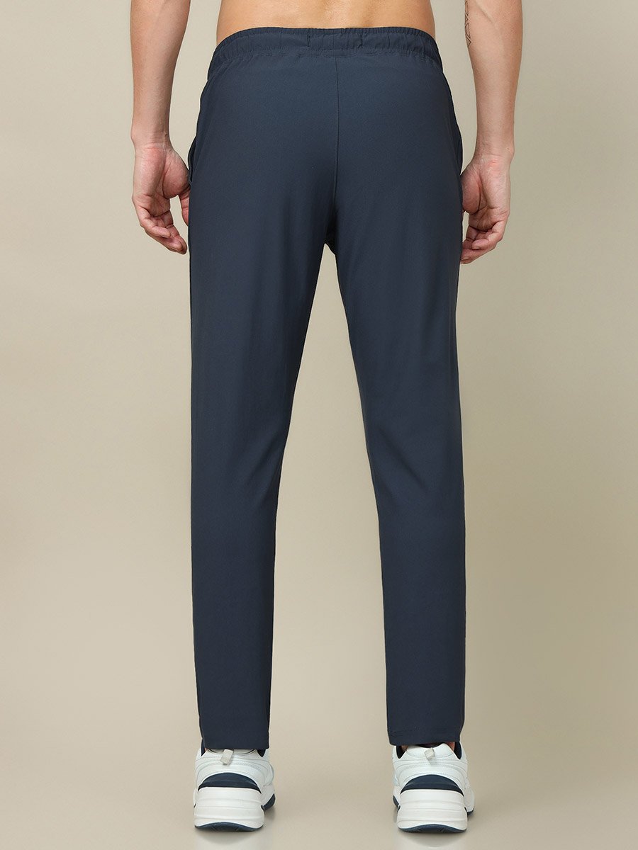 Men Solid 4-Way Stretch Track Pants