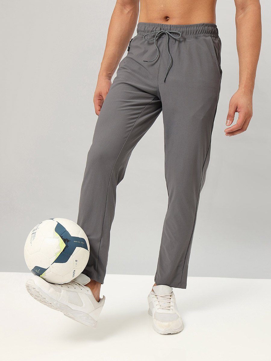Solid 4-Way Stretch Track Pants