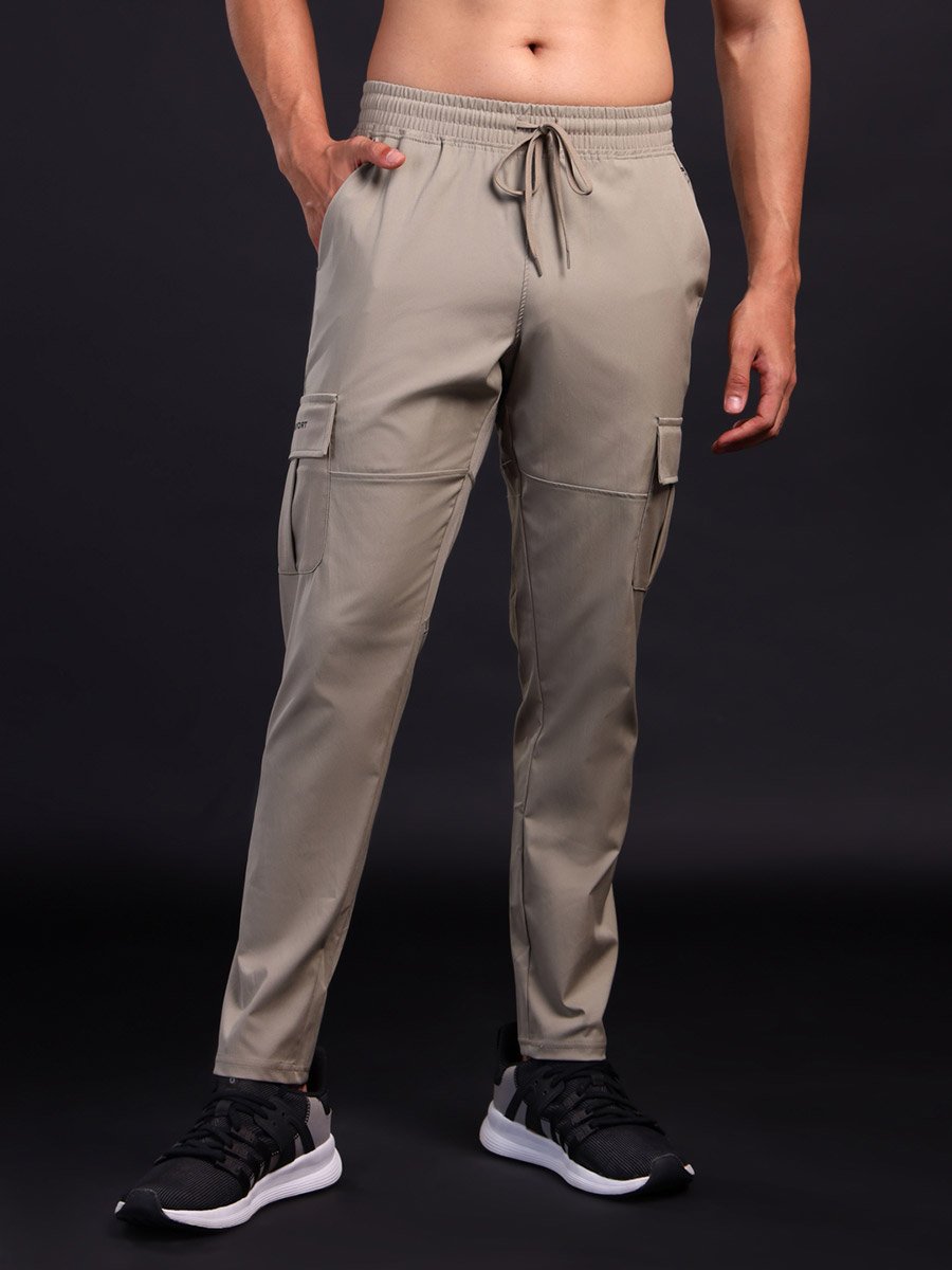 Solid 2-Way Stretch Cargo Pants