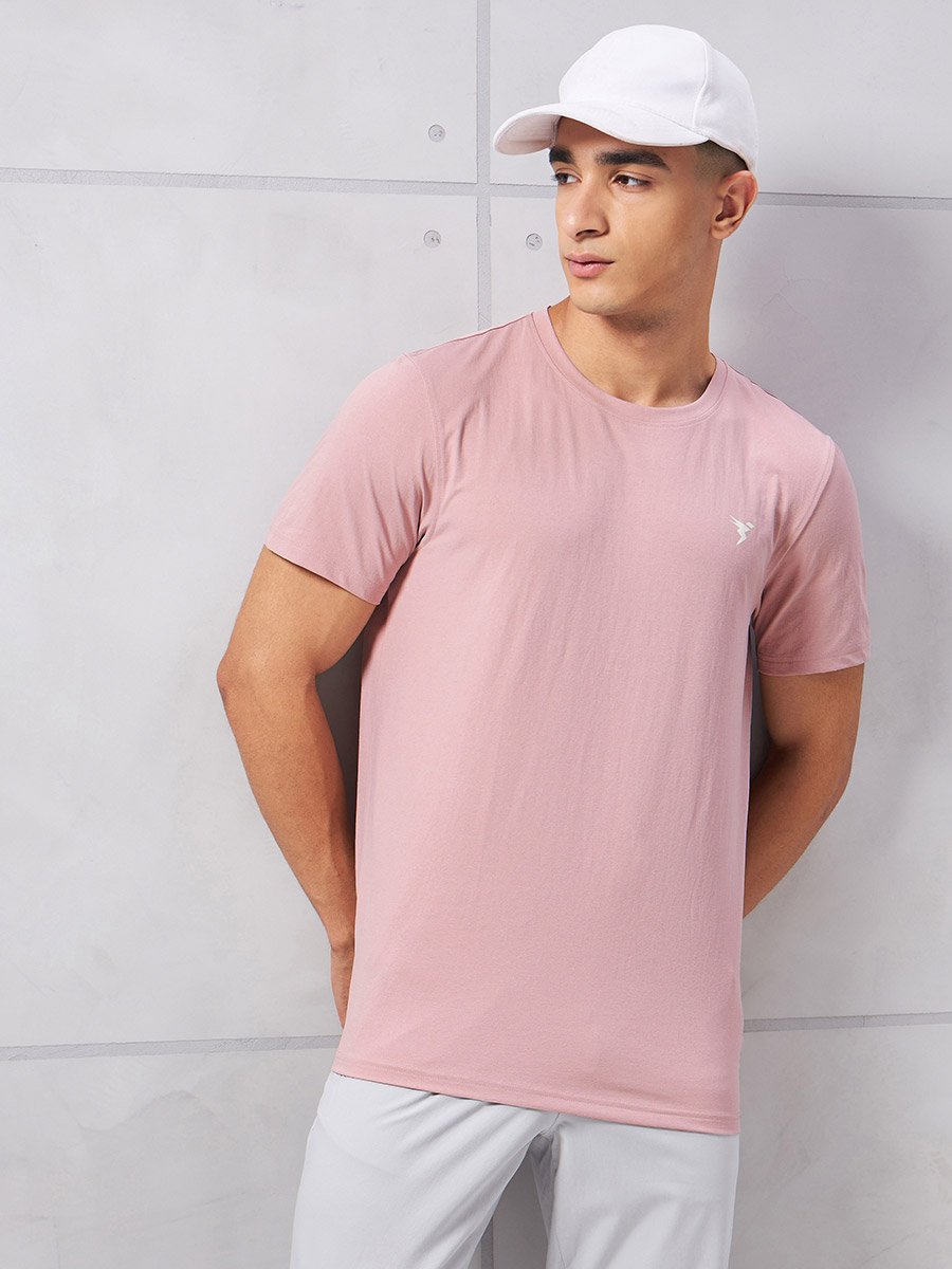 Men Solid Crew Neck Slim Fit T-Shirt