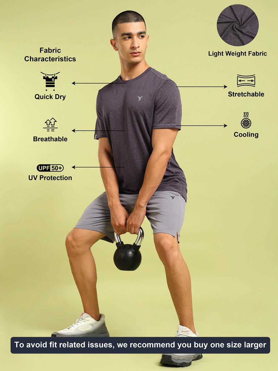 Melange Short Sleeve Slim Fit T-Shirt