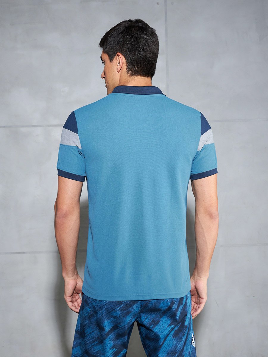 Color Block Short Sleeve Pique Slim Fit Polo T-Shirt
