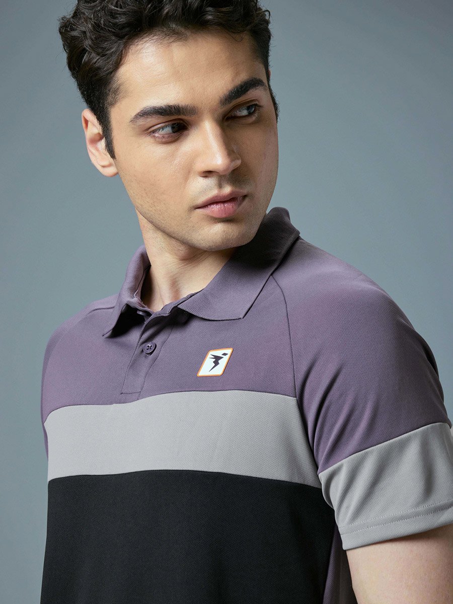 Color Block Short Sleeve Polo T-Shirt
