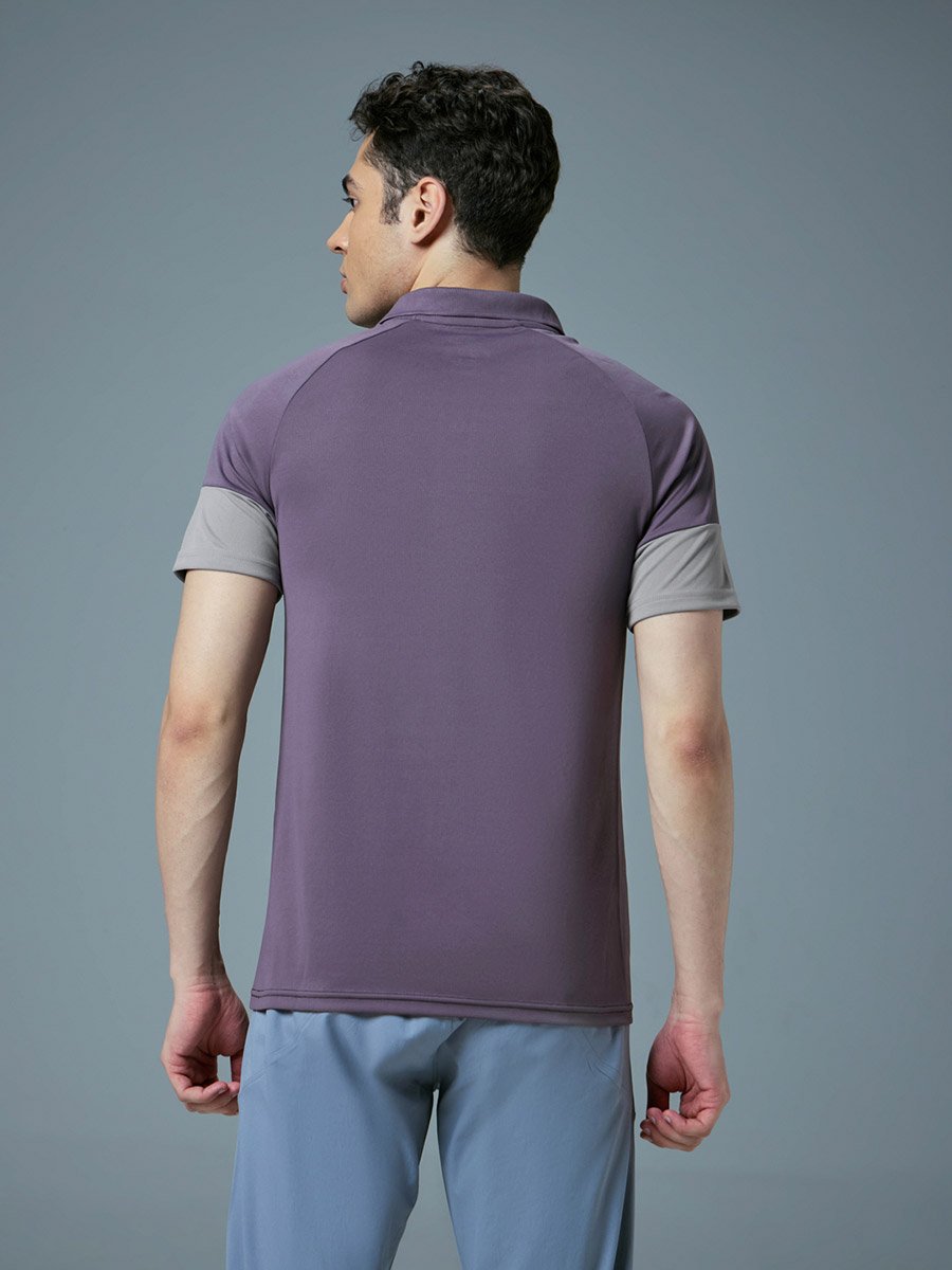 Color Block Short Sleeve Polo T-Shirt
