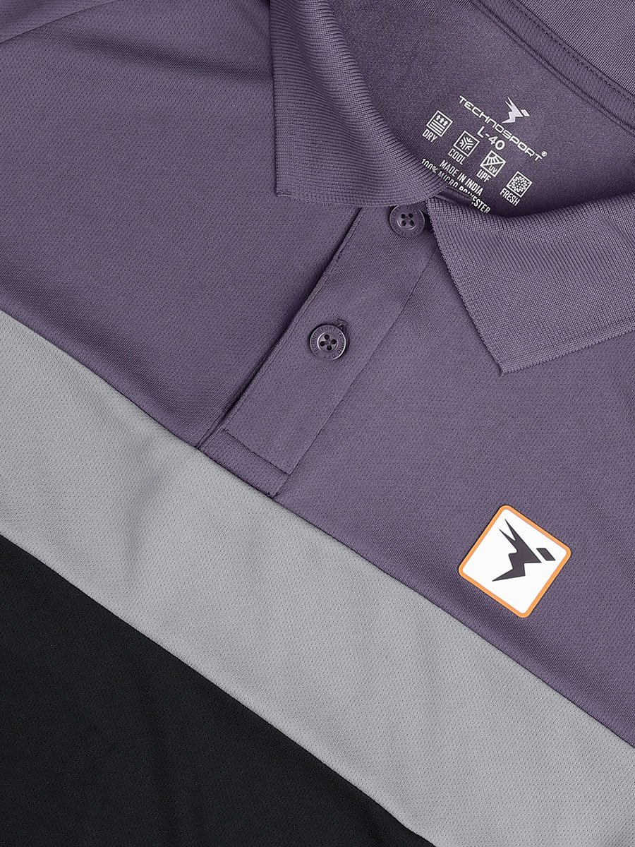 Color Block Short Sleeve Polo T-Shirt