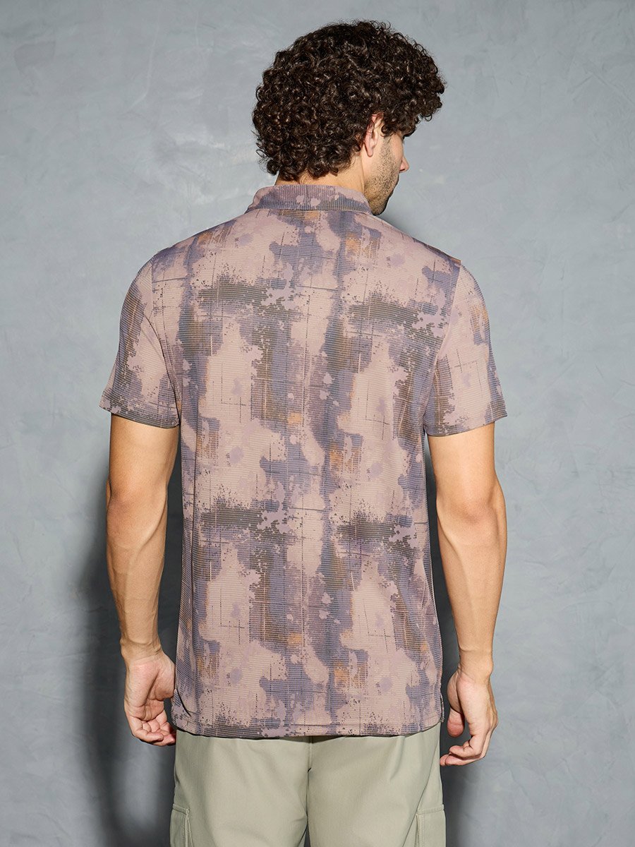Men Printed Slim Fit Polo