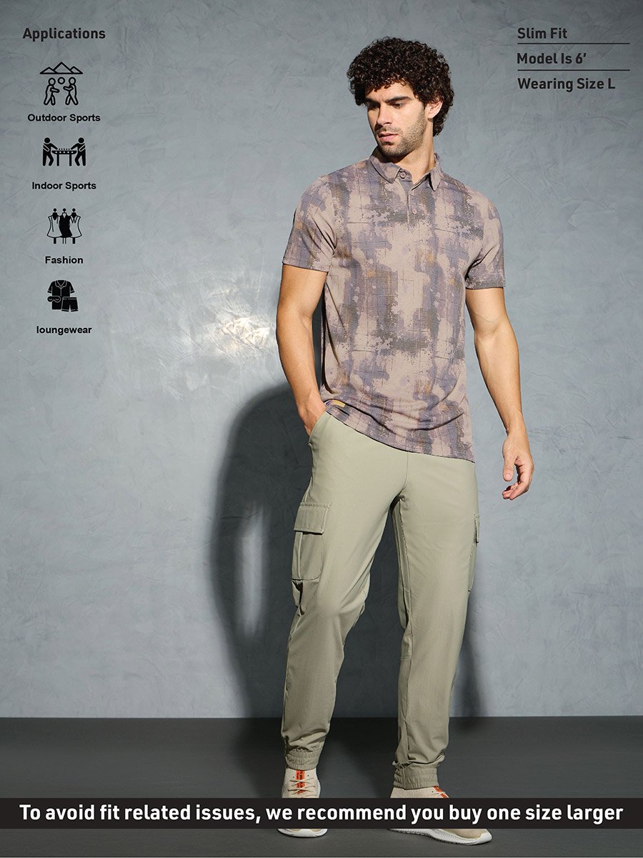 Men Printed Slim Fit Polo