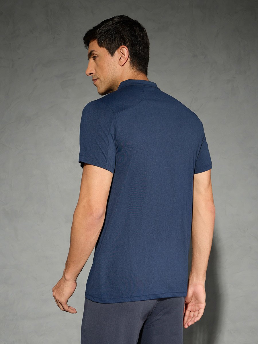 Solid Short Sleeve Stretch Polo T-Shirt