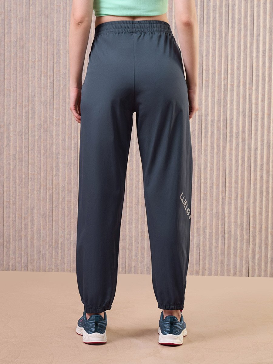 Women Grey Solid 2-Way Stretch Joggers