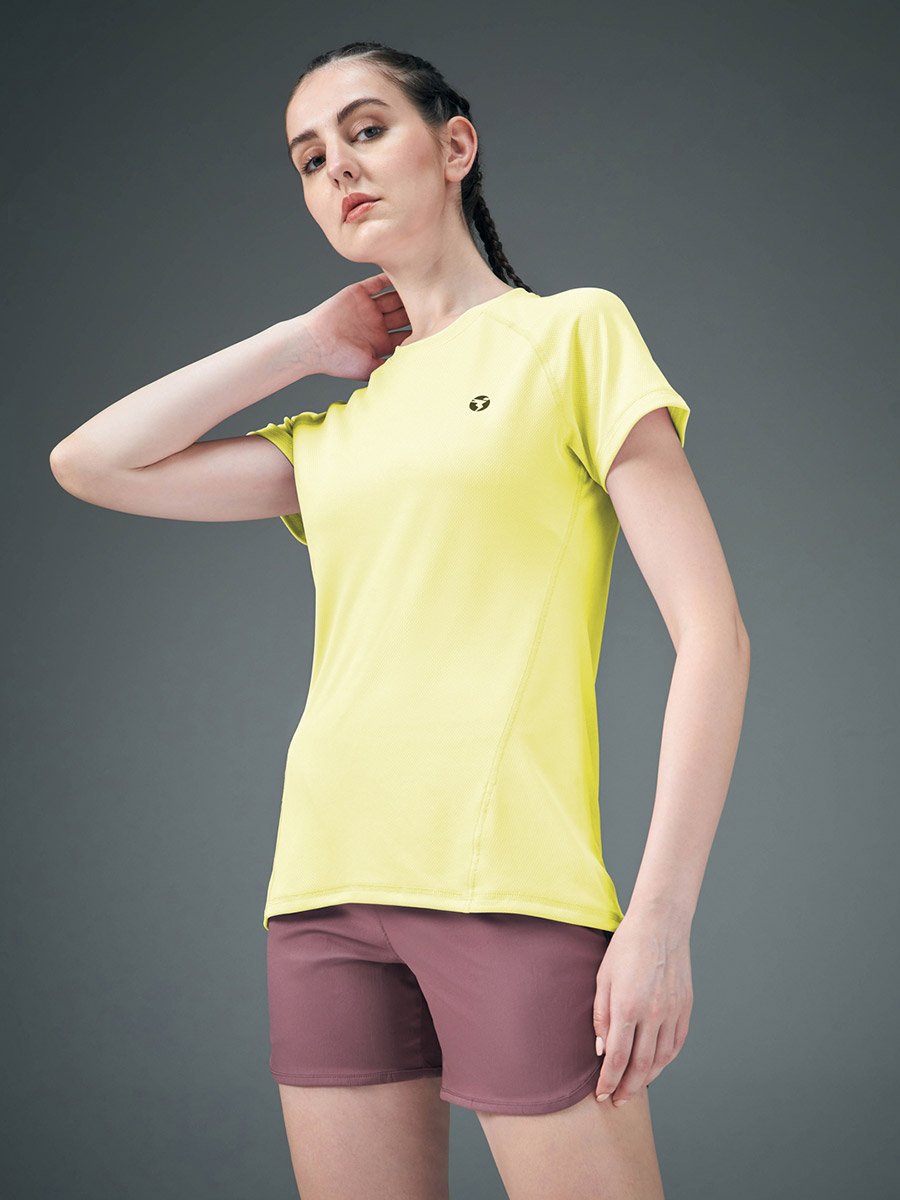 Solid Crew Neck Short Sleeve T-Shirt