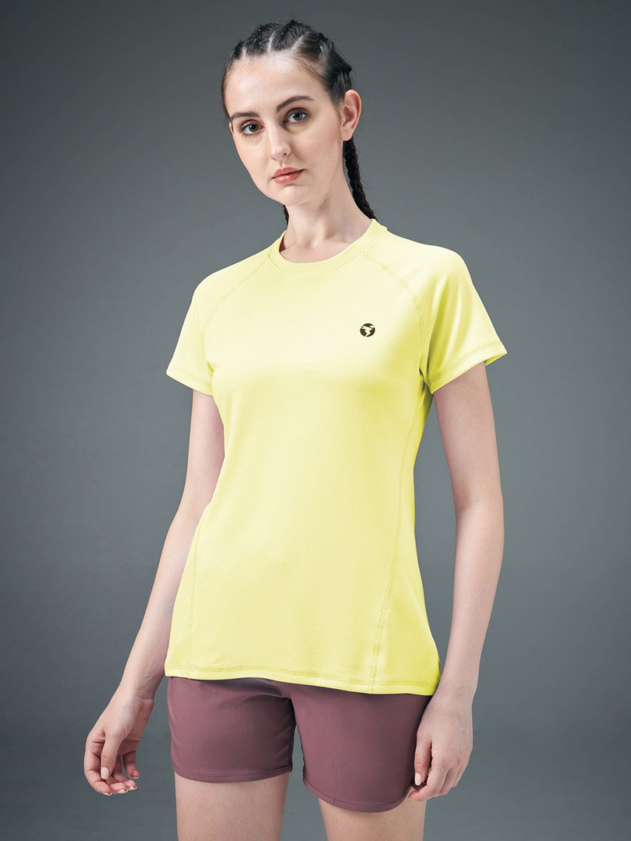 Solid Crew Neck Short Sleeve T-Shirt