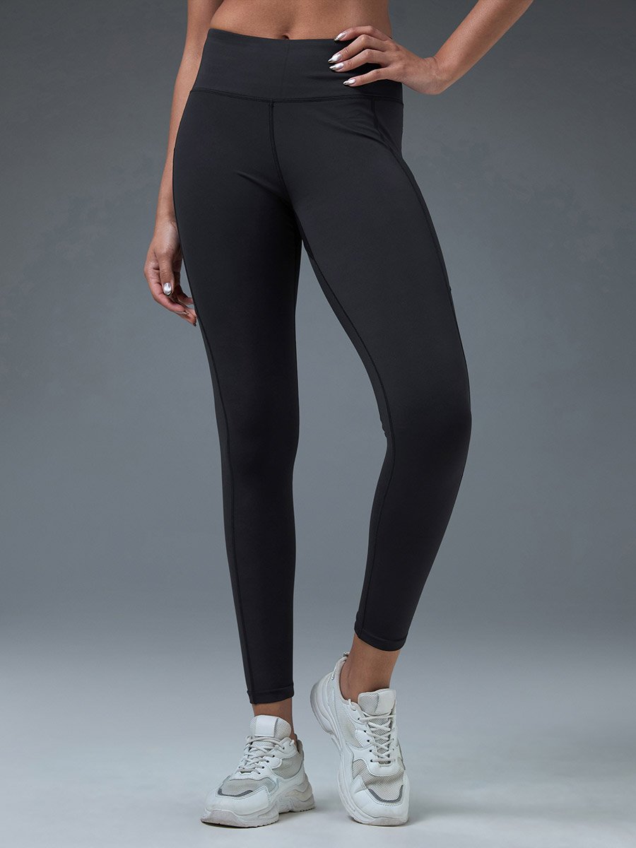 Women Solid 2-Way Stretch Tights