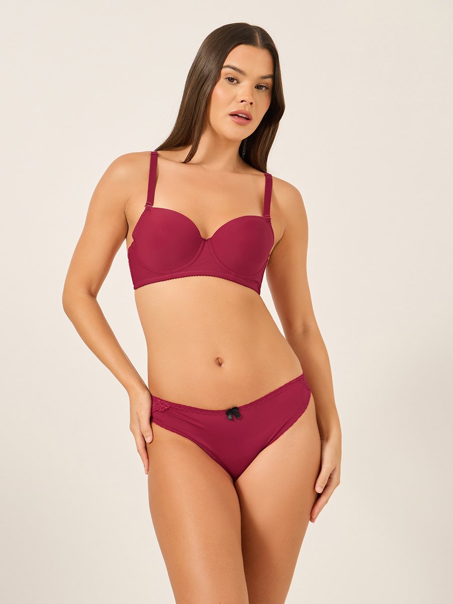 Solid Padded Wired Push Up Bra