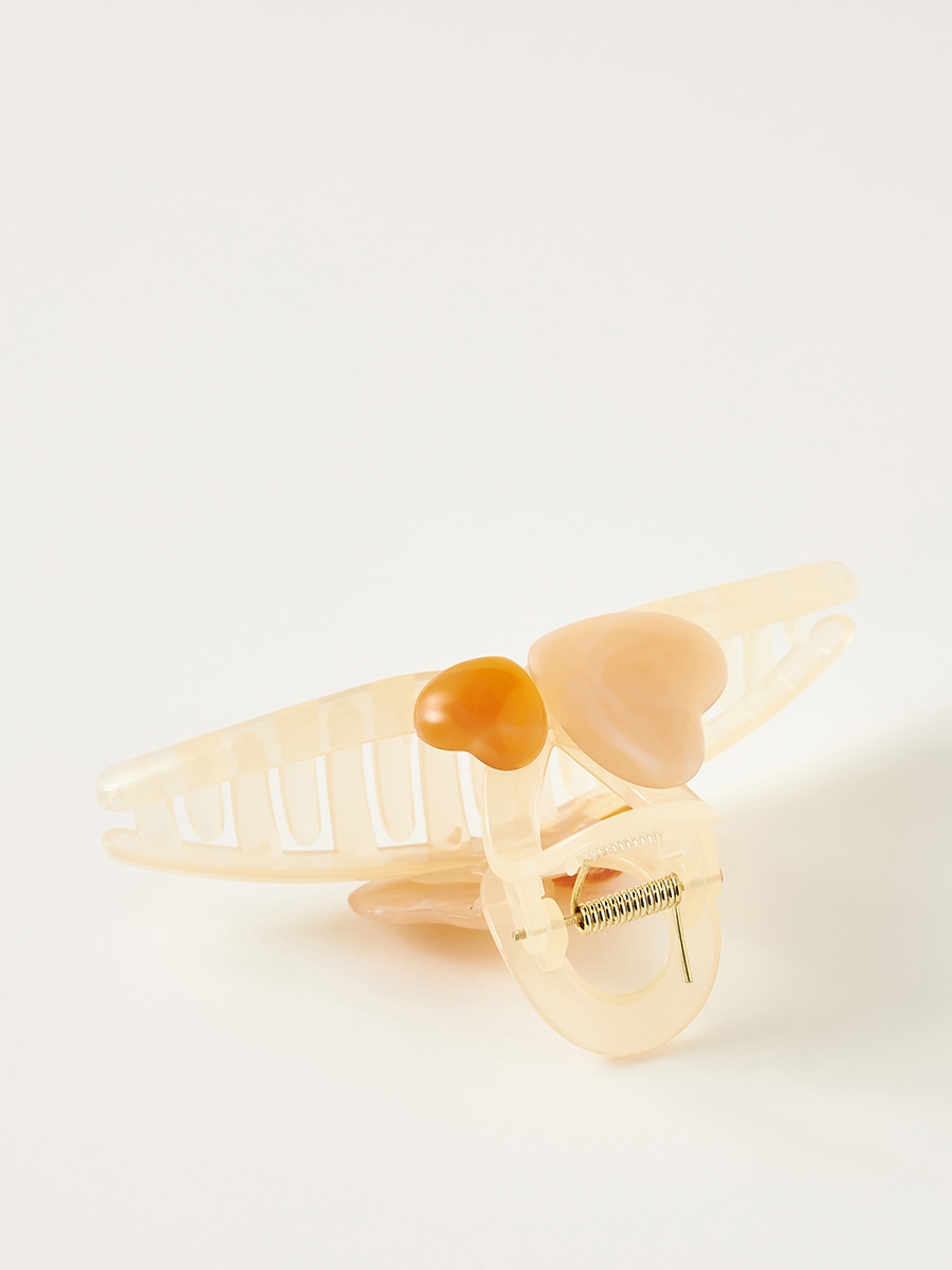 Heart Embellished Hair Clamp