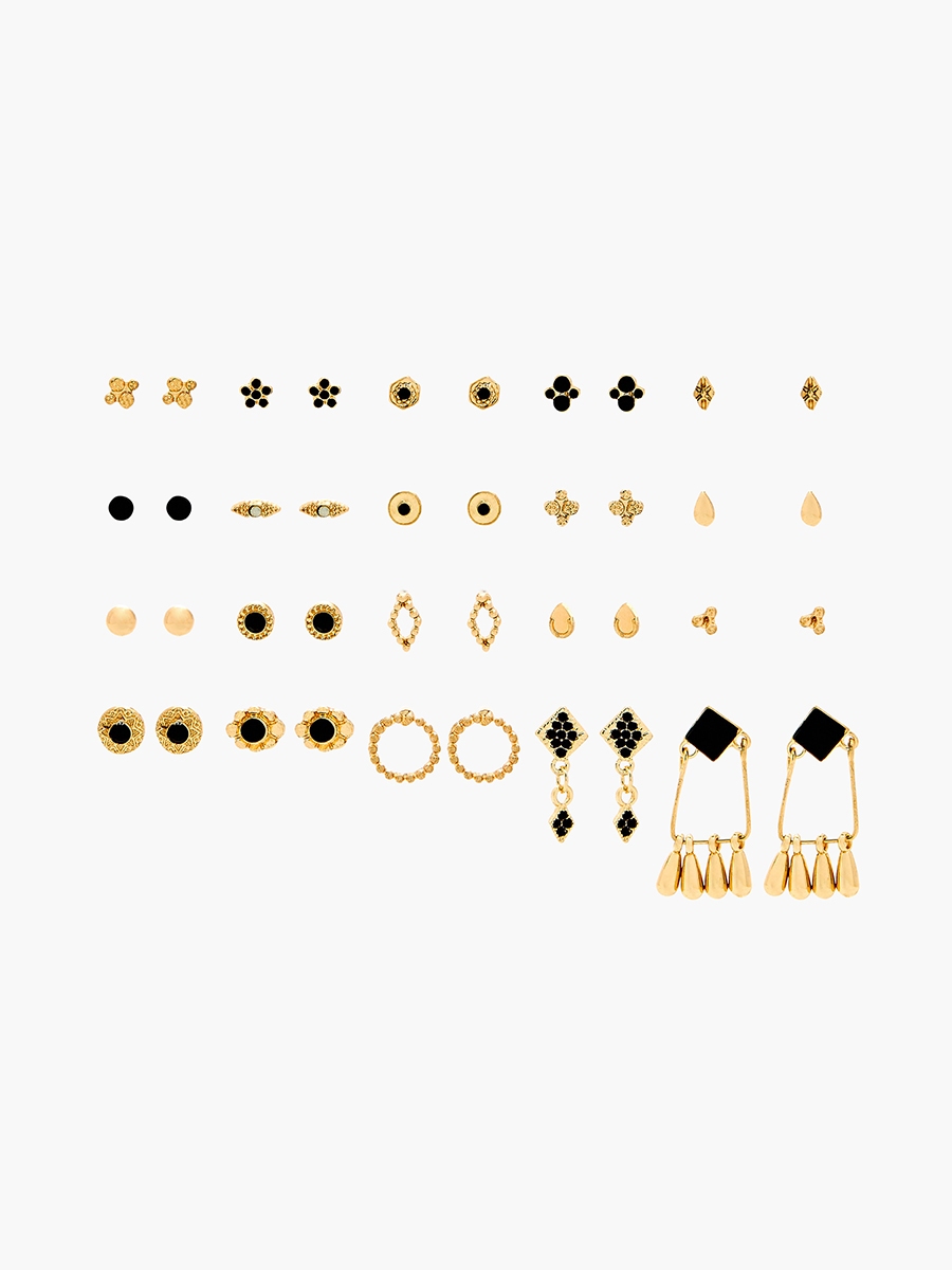 Assorted Earrings with Pushback Closure - Set of 20