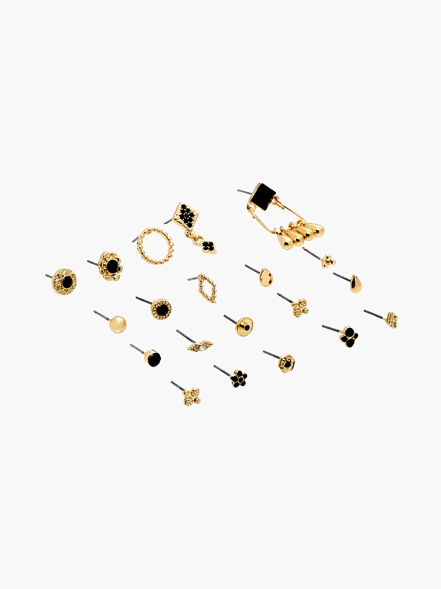 Assorted Earrings with Pushback Closure - Set of 20