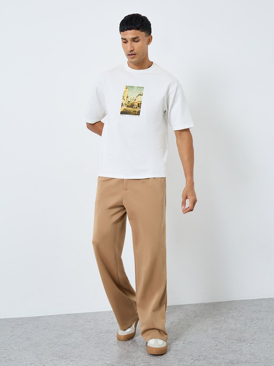 Men Oversized Graphic Print T-Shirt