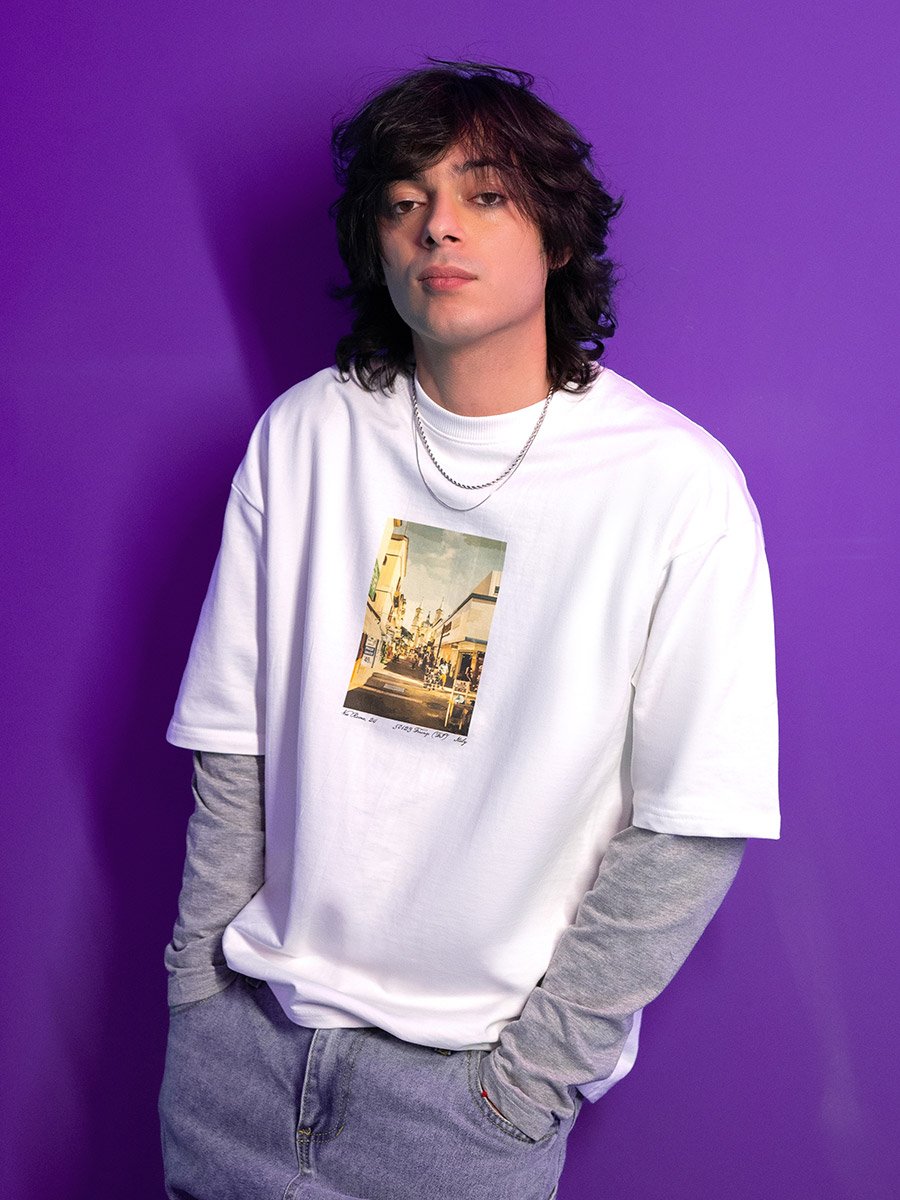 Men Oversized Graphic Print T-Shirt