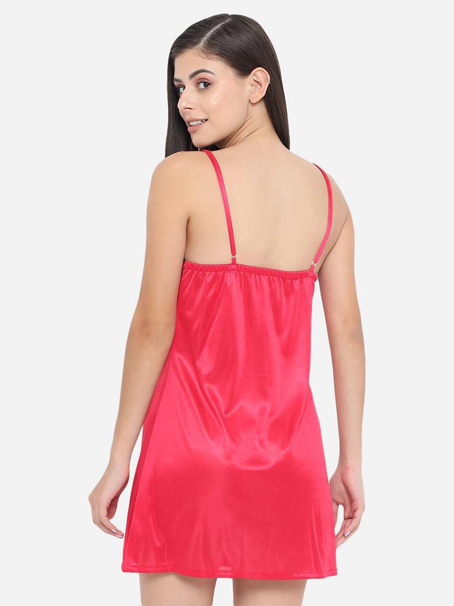Lace Insert V Neck Strappy Babydoll