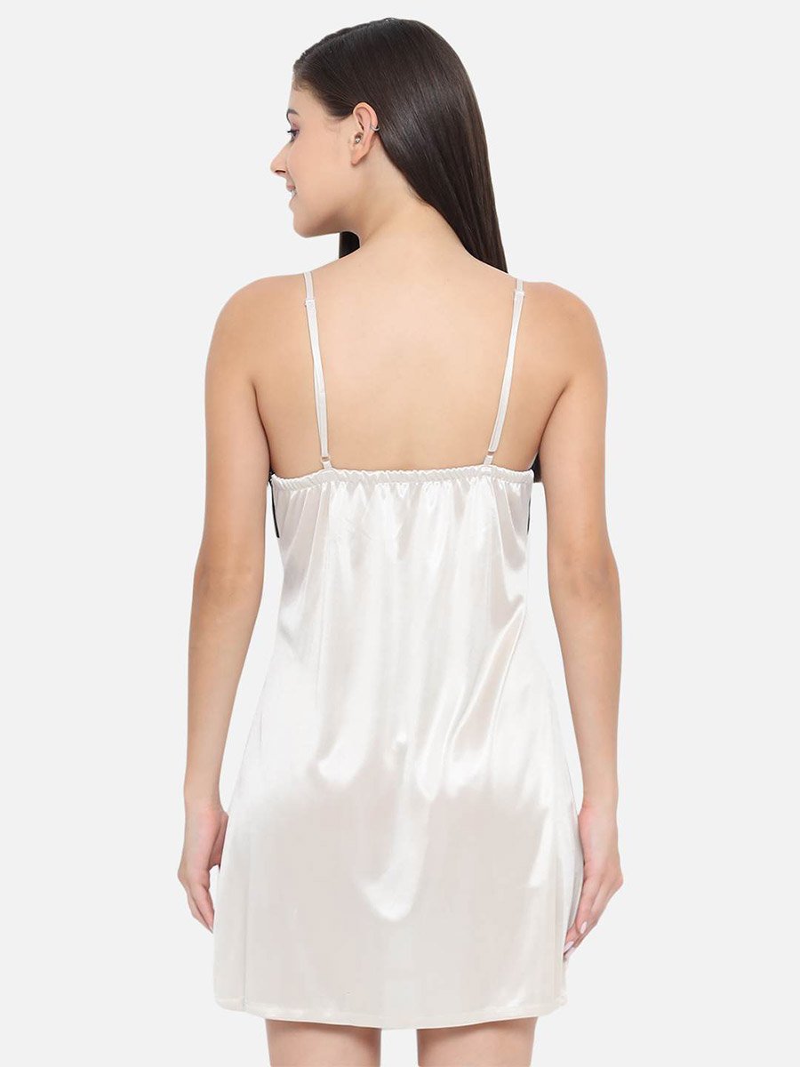 Lace Insert V Neck Strappy Babydoll