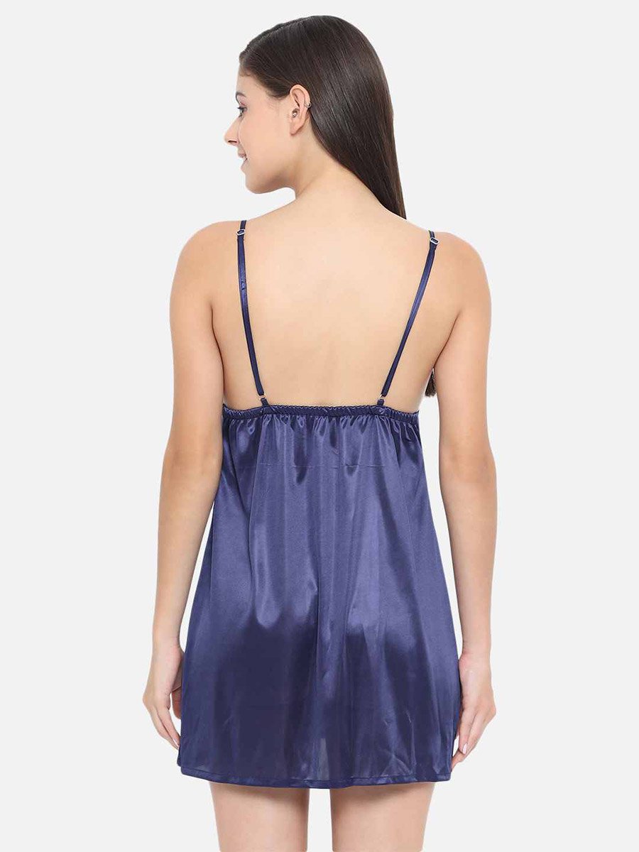 Lace Insert V Neck Strappy Babydoll