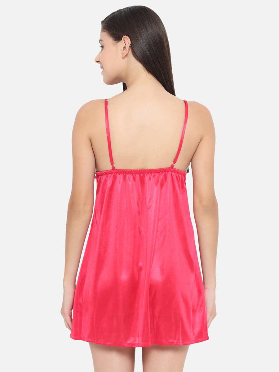 Lace Insert V Neck Strappy Babydoll